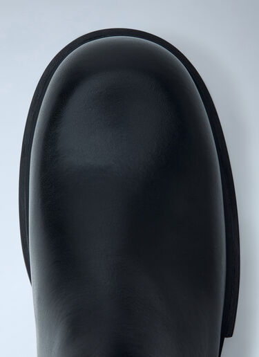 LN-CC® - Rick Owens: Creeper Elastic Boots - Black Rick Owens Creeper Elastic Boots Black ric0165020