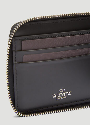 Valentino VLTN Zip Around Lanyard Wallet Black val0133025