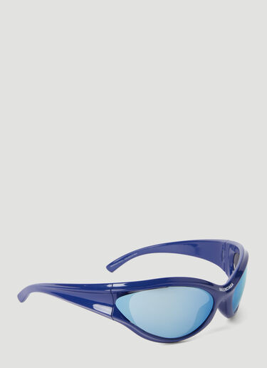 Balenciaga Dynamo Round Sunglasses Blue bcs0355003