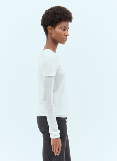 Layered Knit T-Shirt TOTEME Layered Knit T-Shirt White tot0257031