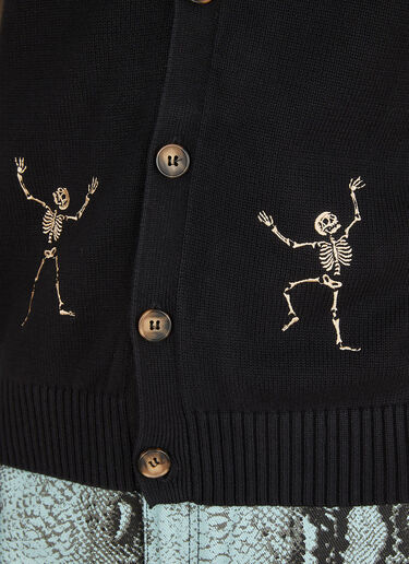 Pleasures Unisex Bones Cardigan Vest in Black | LN-CC®