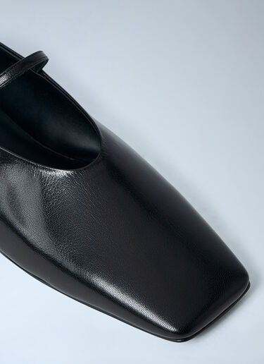 Jil Sander Leather Flat Shoes Black jil0264012