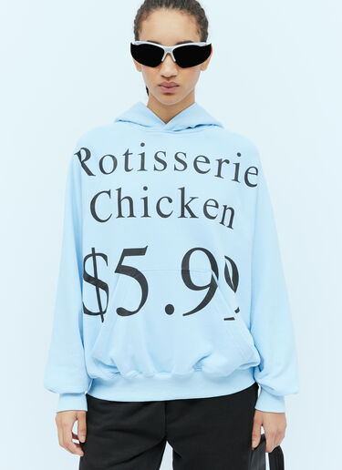 Praying 「Rotisierrie Chicken」フード付きスウェットシャツ ブルー pry0354004