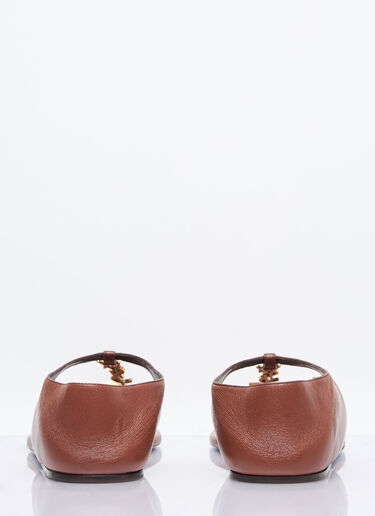 Saint Laurent Cassandra Sandals Brown sla0257045