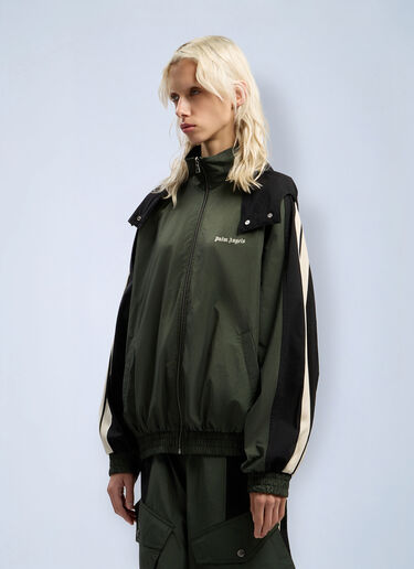 Track Windbreaker Jacket Palm Angels Track Windbreaker Jacket Green pma0262115