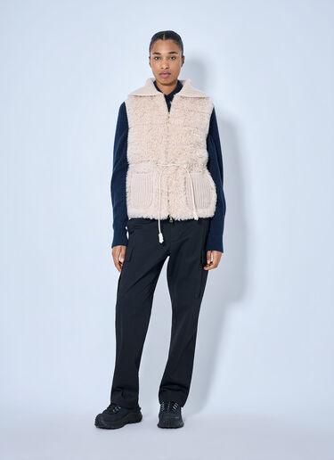 LN-CC® - Moncler: Sherpa-Lined Knitted Vest - Beige Moncler Sherpa-Lined Knitted Vest Beige mon0265108