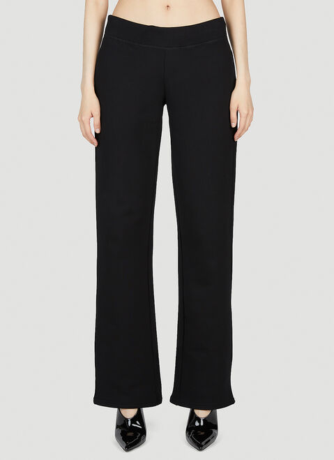 Mowalola Logo Print Track Pants Black mow0352002