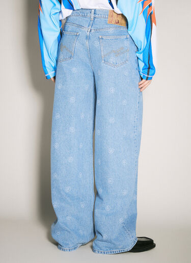 Martine Rose Extended Wide-Leg Jeans Blue mtr0358004