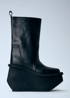 Rick Owens Factory Leather Boots Black ric0165009