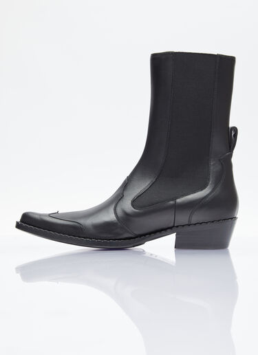 Leather Western Boots BY FAR Leather Western Boots Black byf0253021
