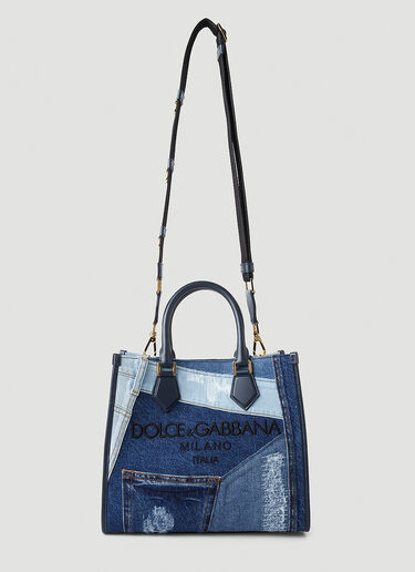 Dolce & Gabbana Patchwork Denim Tote Bag Blue dol0247044