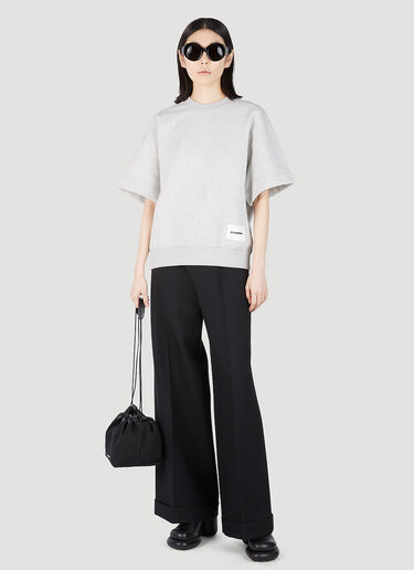 Jil Sander+ 徽标贴饰短袖 T 恤 灰色 jsp0251008