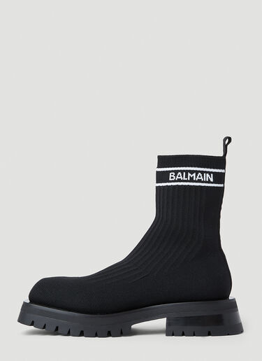 Balmain Knit Boots Black bln0252043