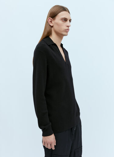 Dries Van Noten V Neck Knit Sweater Black dvn0154025