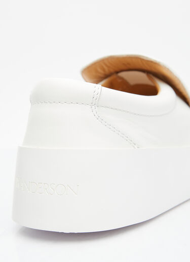 JW Anderson Leather Slip-On Sneakers White jwa0254013