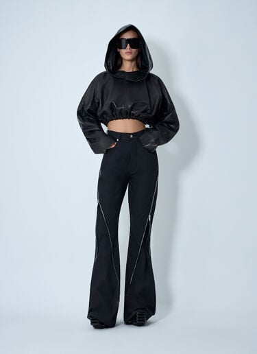Hooded Leather Top Rick Owens Hooded Leather Top Black ric0262014