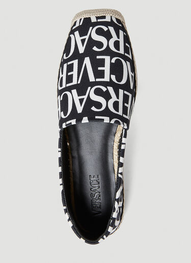 Versace Logo Print Espadrilles Black vrs0251037