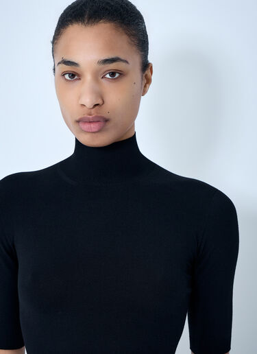 Max Mara High-neck Cropped Knit Top Black max0264313
