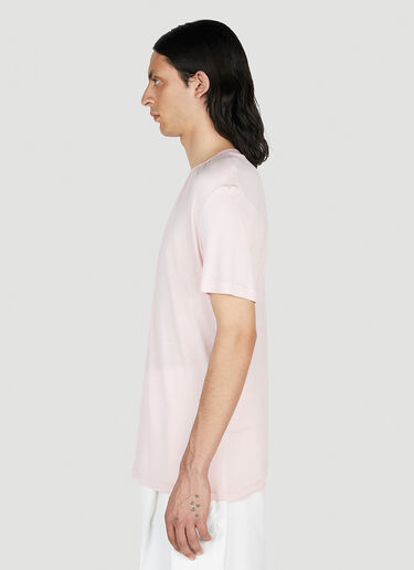 Aaron Esh 개더 넥 티셔츠 핑크 ash0152009