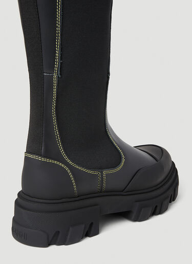 GANNI 及膝切尔西靴 黑色 gan0253089