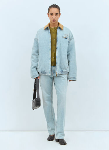 Miu Miu Padded Denim Jacket Blue miu0358003