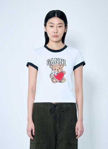 Bear Jersey T-Shirt GANNI Bear Jersey T-Shirt Grey gan0259050