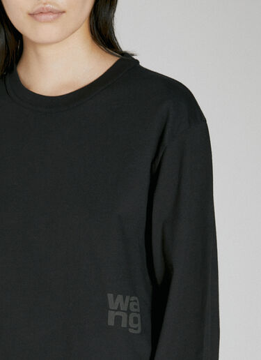 Alexander Wang Essential Long Sleeve T-Shirt Black awg0253017