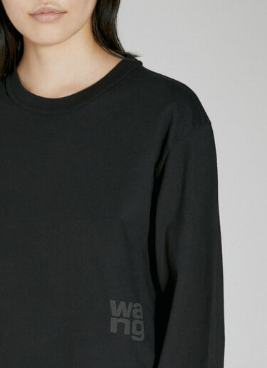 Essential Long Sleeve T-Shirt Alexander Wang Essential Long Sleeve T-Shirt Black awg0253017