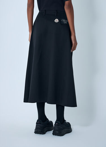 Moncler Cotton Midi Skirt Black mon0262037