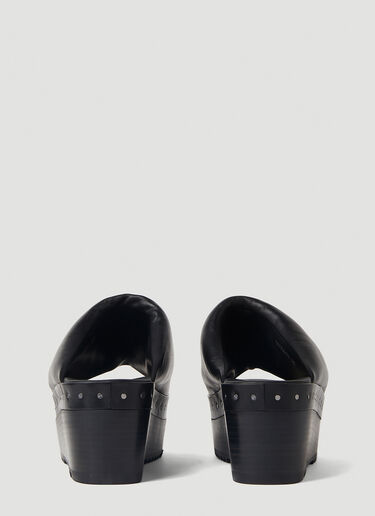 Rick Owens Platform Clog Mules Black ric0251047