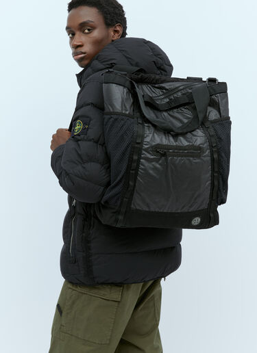 Stone Island Three Way Canvas Backpack Black sto0154097
