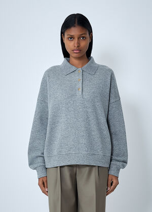 The Row Corzas Polo Top Grey row0262002