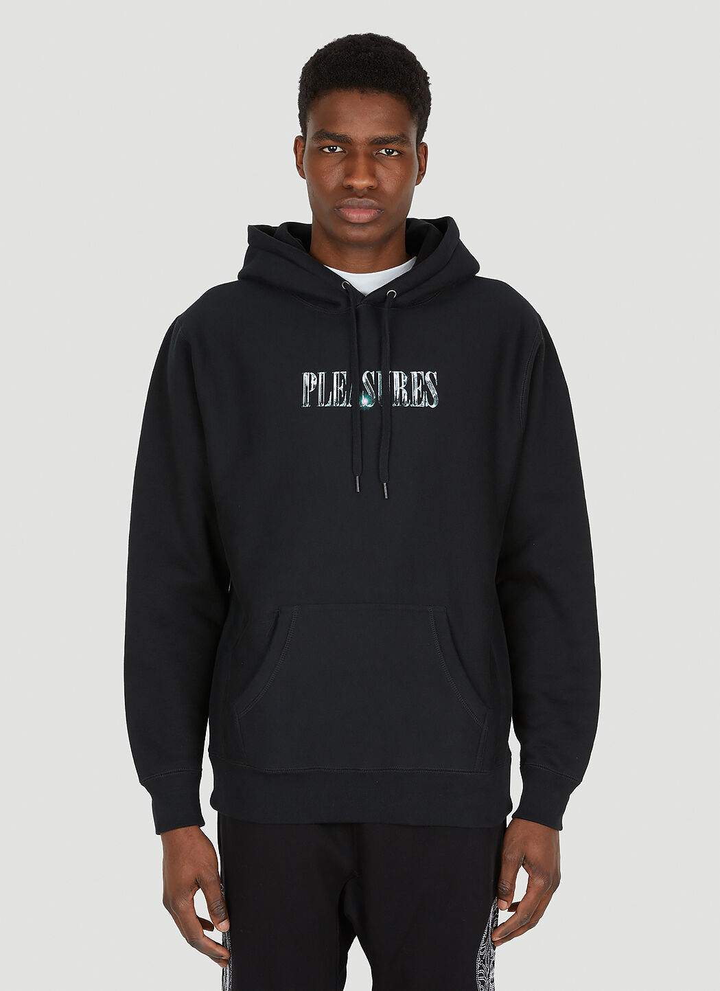 Pleasures x sales champion hoodie