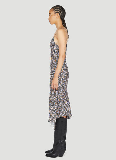 Isabel Marant Lucia Printed Midi Dress Grey ibm0253005