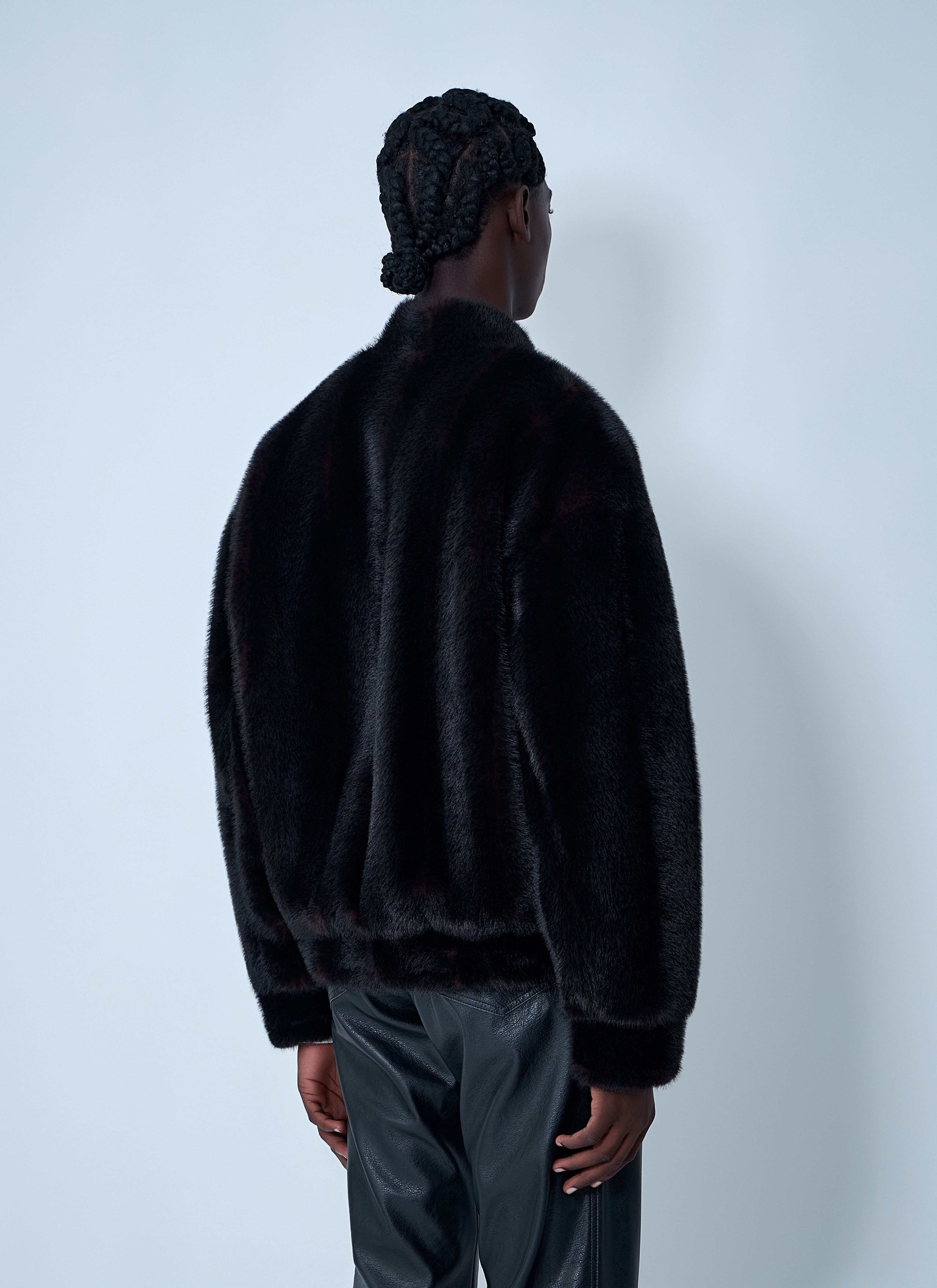 manielle ブルゾン MM6 Maison Margiela Men's' Bomber Jacket With Faux Shearling Trim