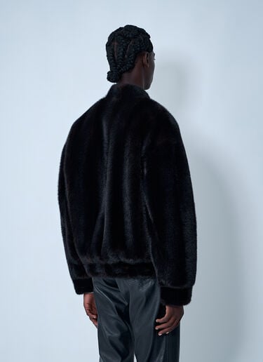 Bomber Jacket With Faux Shearling Trim MM6 Maison Margiela Bomber Jacket With Faux Shearling Trim Black mmm0162001