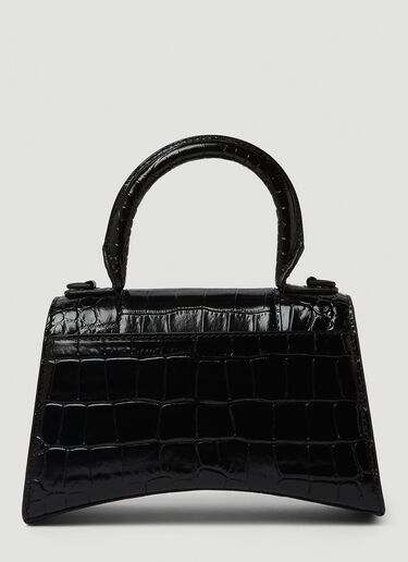 Balenciaga Hourglass Croc XS Small Handbag Black bal0249073