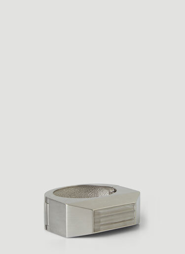 Rick Owens 大号斜切手环 银 ric0245052