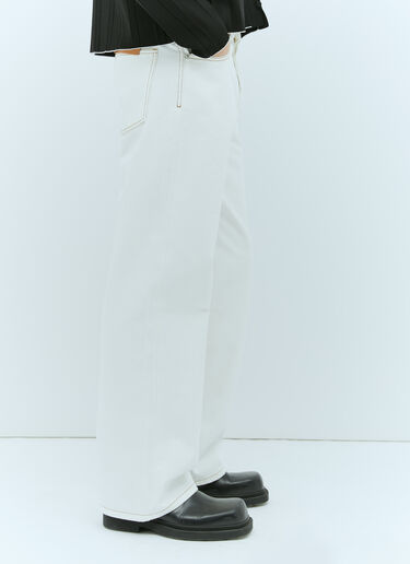 Jacquemus Le De-Nimes Large Jeans Beige jac0156012