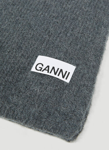 GANNI Wool Scarf Grey gan0253054