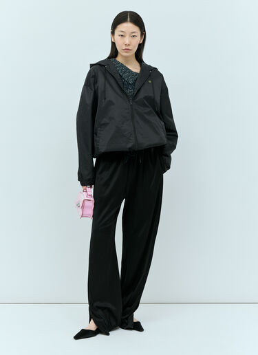 Acne Studios Micro Face Patch Rain Jacket Black acn0255041