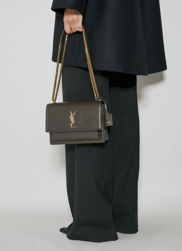 Saint Laurent Medium Sunset Shoulder Bag Brown sla0253097