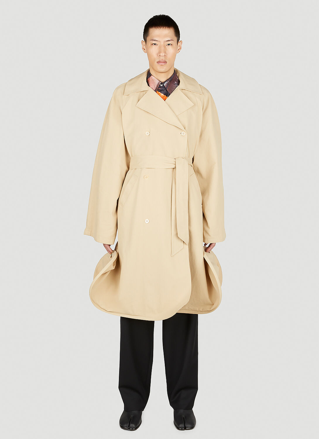Ninamounah Round Boning Trench Coat In Yellow