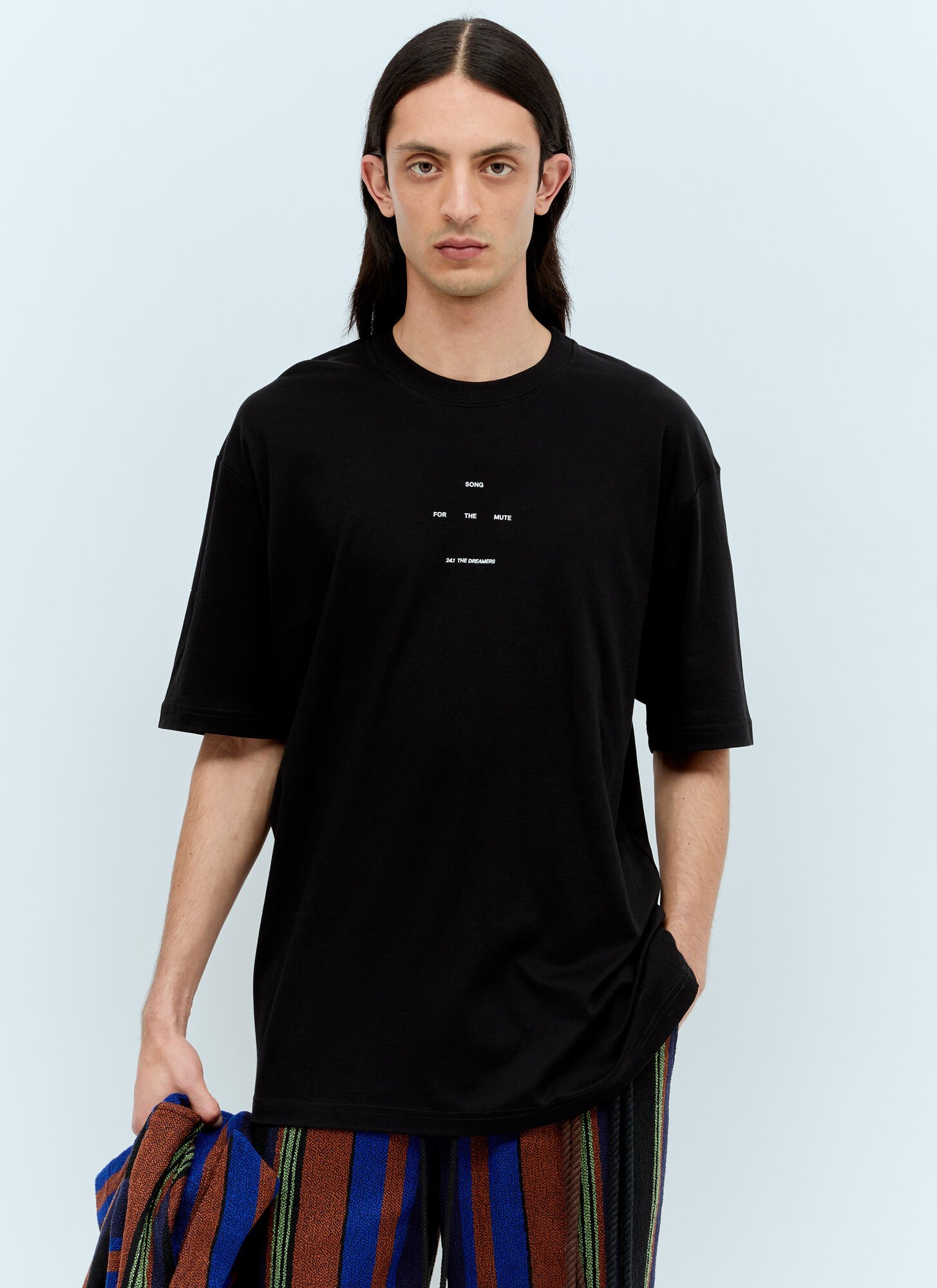 Shop Song For The Mute Logo Print T-shirt In Black