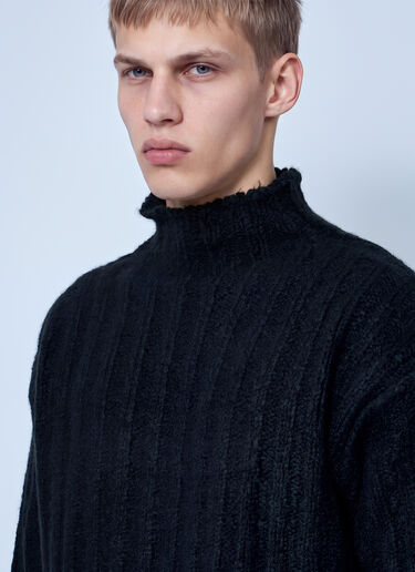 LN-CC® - Rick Owens: Turtle Sweater - Black Rick Owens Turtle Sweater Black ric0166008
