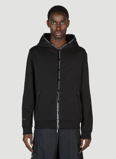Moncler Logo Hooded Sweatshirt Black mon0152053