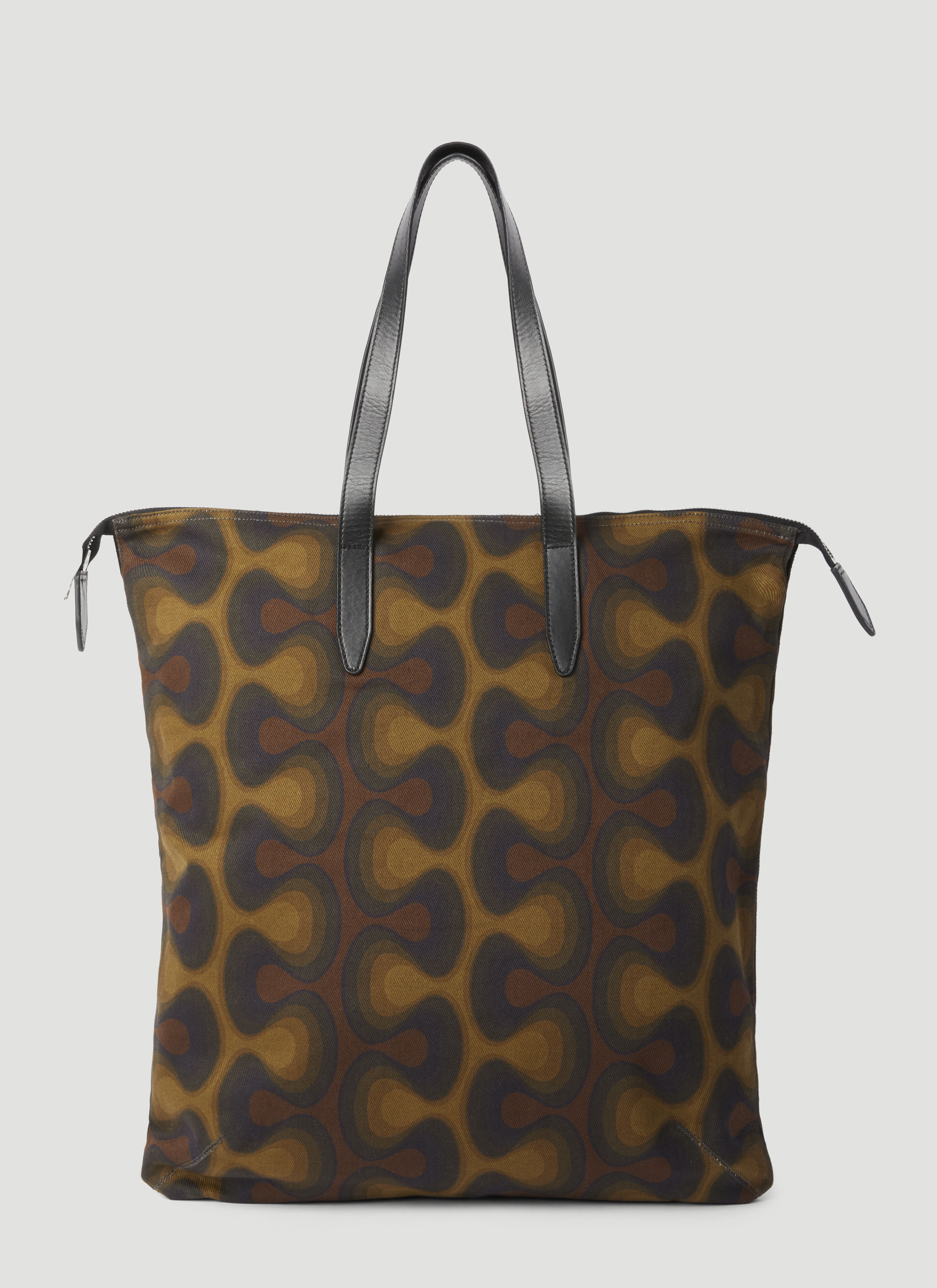 Dries Van Noten Men's' Printed Tote Bag in Brown | LN-CC®