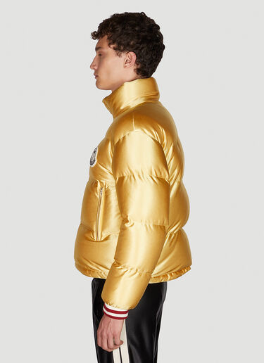 8 Moncler Palm Angels Keon Puffer Jacket Gold mpa0351001