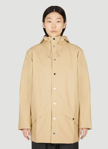 Rains Hooded Rain Jacket Beige rai0352002