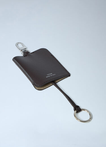 Polished Leather Logo Keyring TOTEME Polished Leather Logo Keyring Brown tot0263063